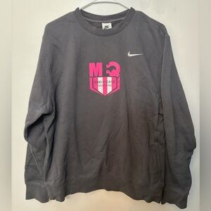 Nike Charcoal Sweatshirt with Pink Accent